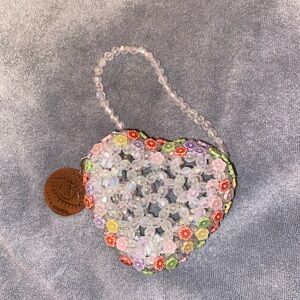 Susan Alexandra Beaded Heart Mini Purse